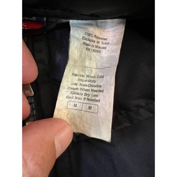 Champion Jacket Adult Medium Blue Striped Long Sleeve 1/4 Zip‎ Windbreaker Mens. - Picture 6 of 11